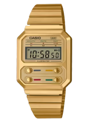 Gold Casio Watch - A100WEG-9AVT
